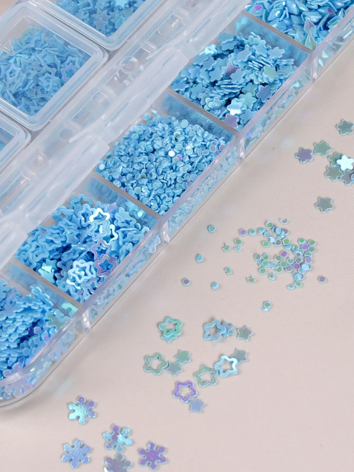 1box Star & Heart Shaped Sequin Nail Art Decoration
