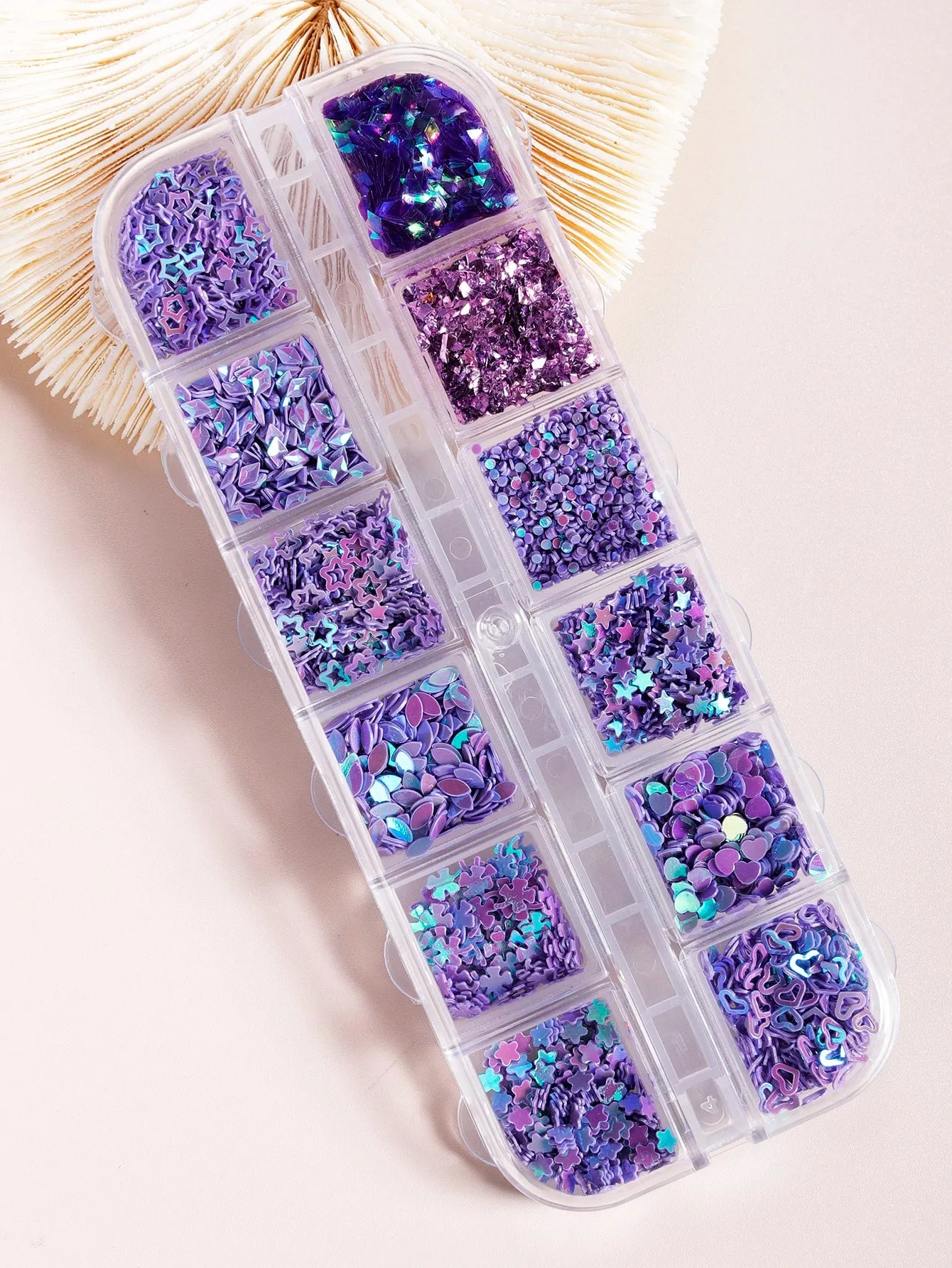 1box Star & Heart Shaped Sequin Nail Art Decoration