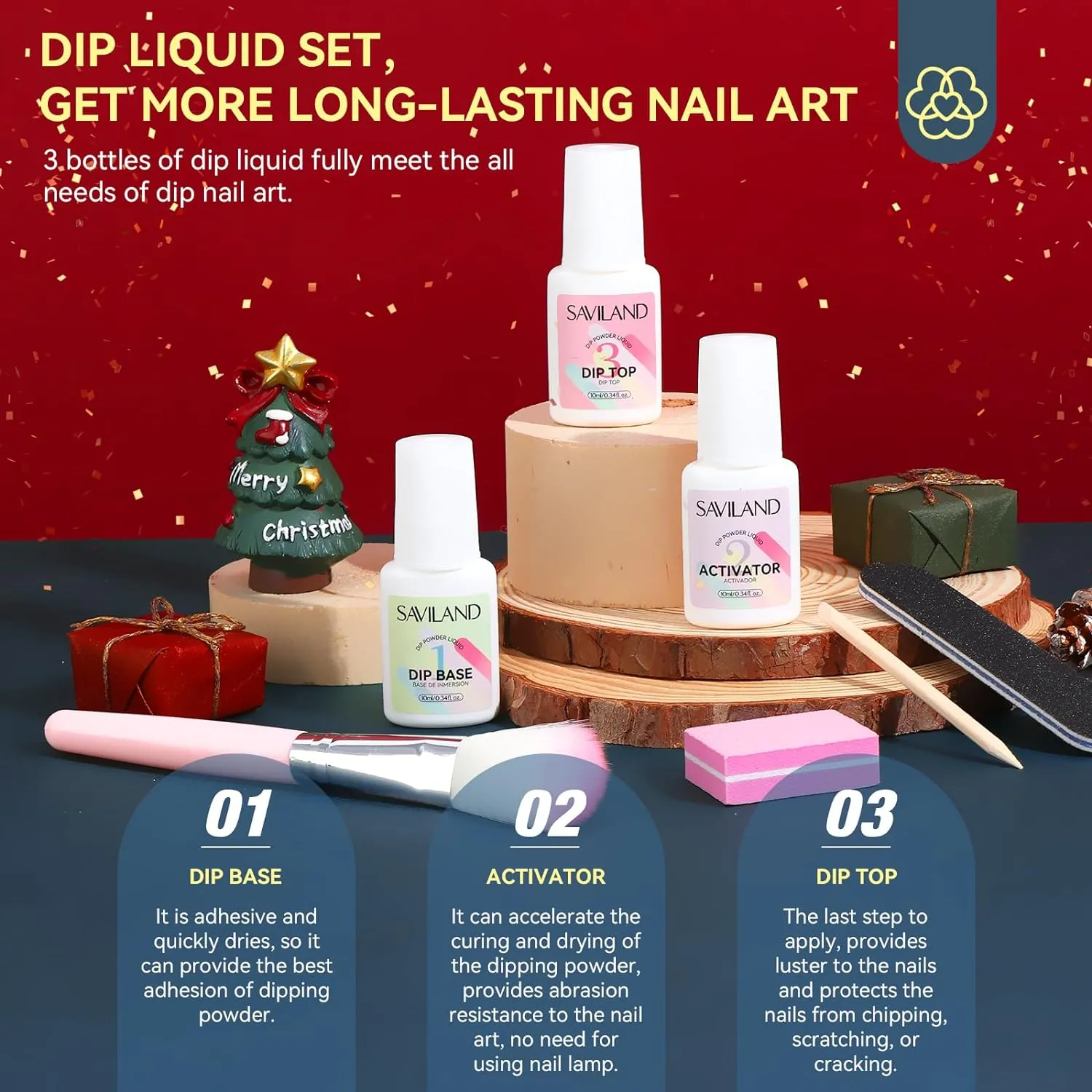 4 Colors Keratin Dip Powder Nail Kit