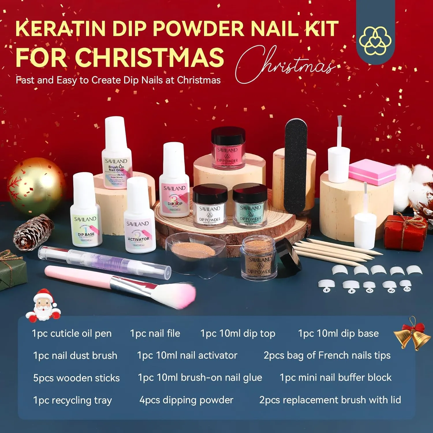 4 Colors Keratin Dip Powder Nail Kit