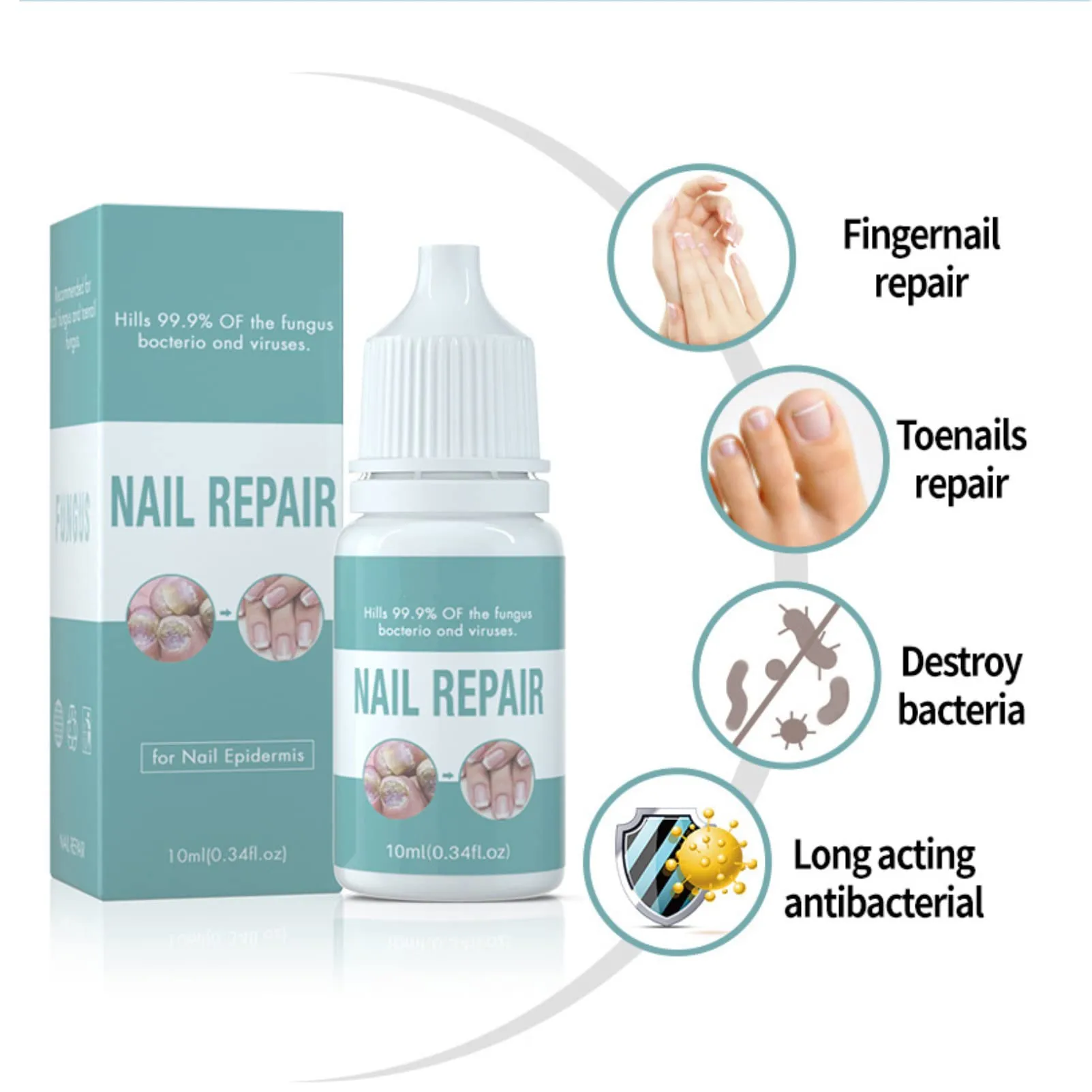 Antifungal Nail Repair,Fungus Treatment Fungal Nail Care,Nail Treatment,Nail Care Solution to Repair Damaged,Cracked and Discolored Nails