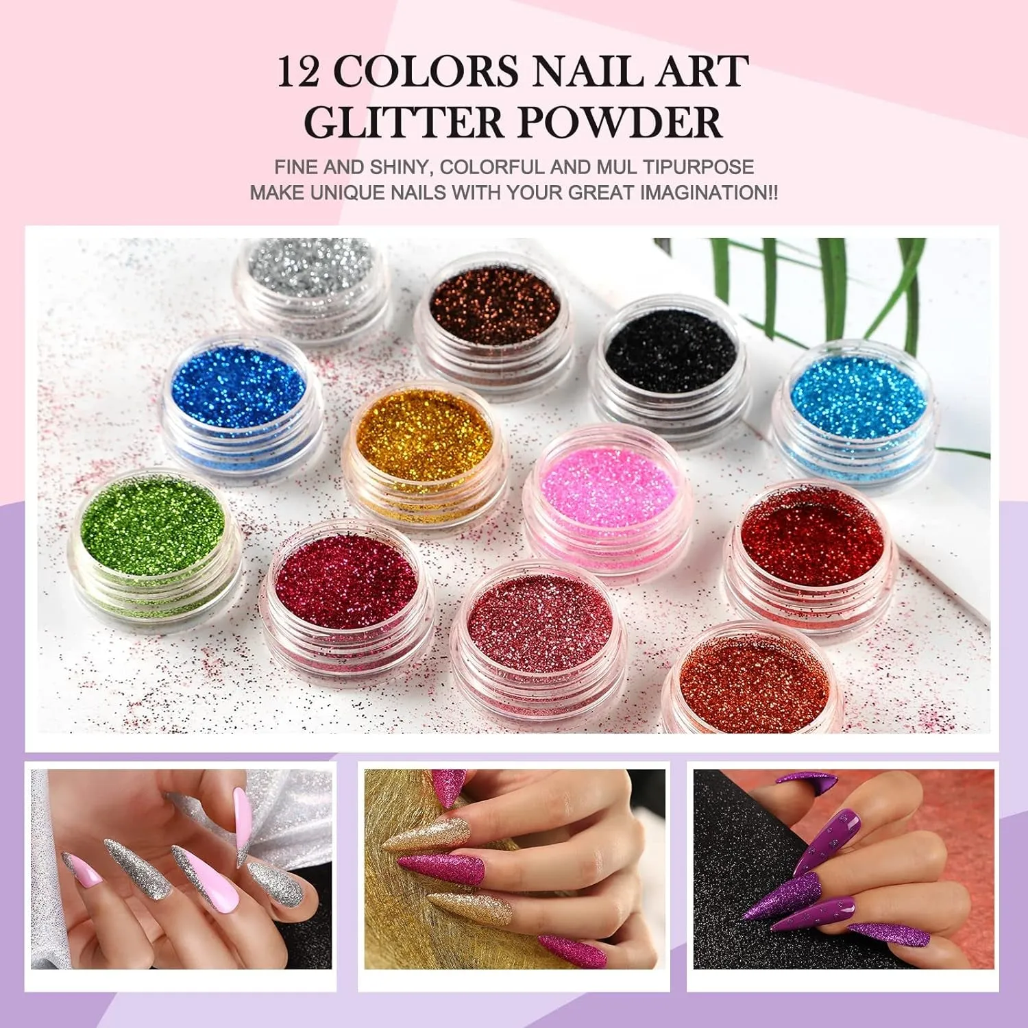 Complete Acrylic Nail Starter Kit with Professional Drill, UV Light, and Glitter Powders for Women