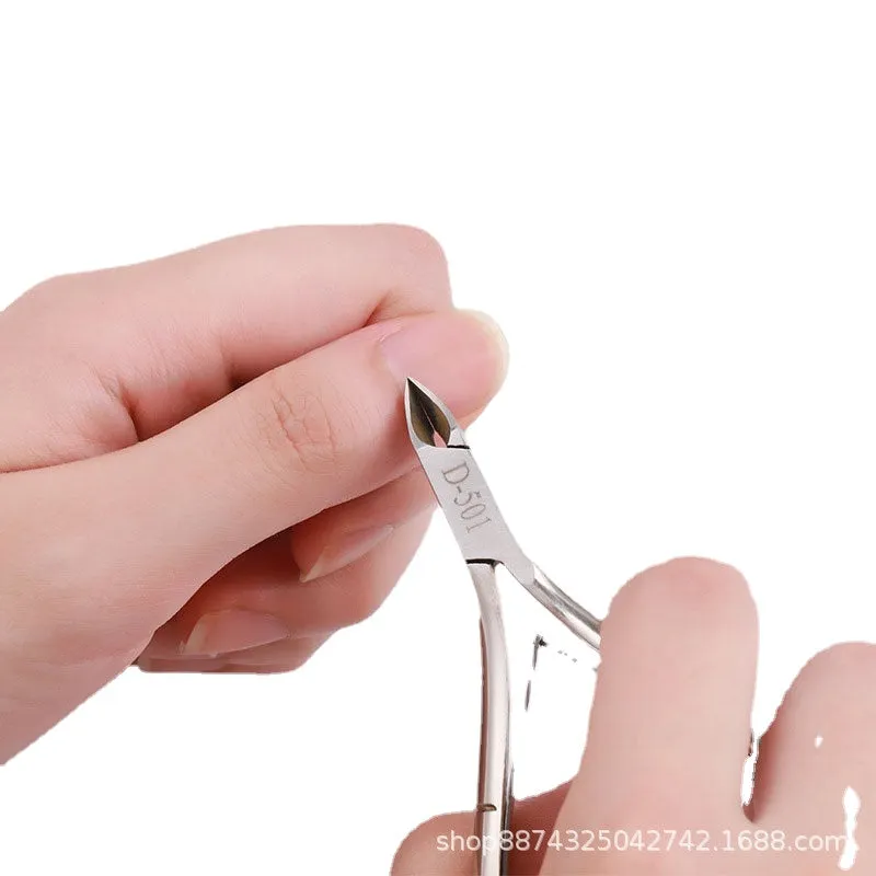 D501 Cuticle Nipper Professional Exfoliating Barbed Repair Nail Care Stainless Steel Scissors