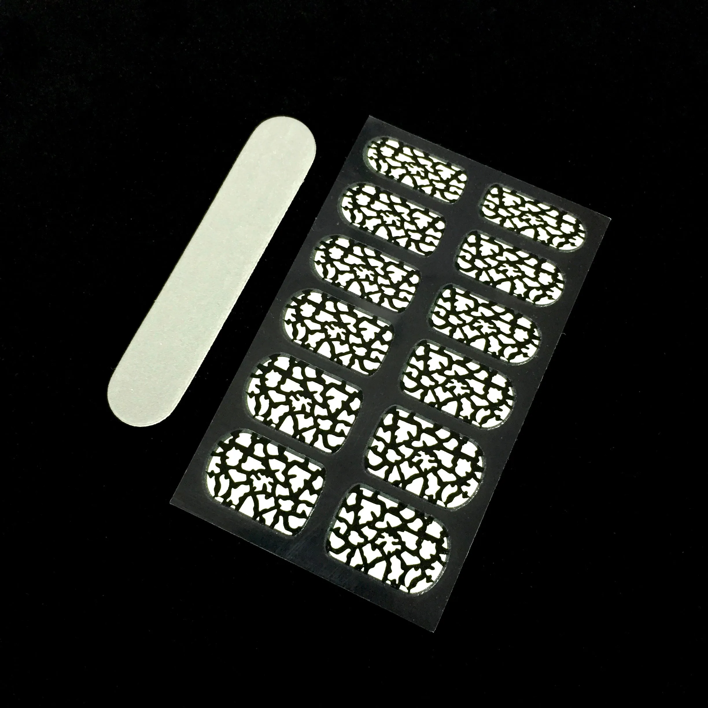 Glow Crackle Nail Decals