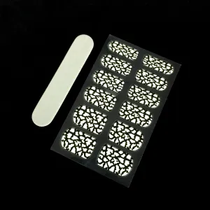 Glow Crackle Nail Decals