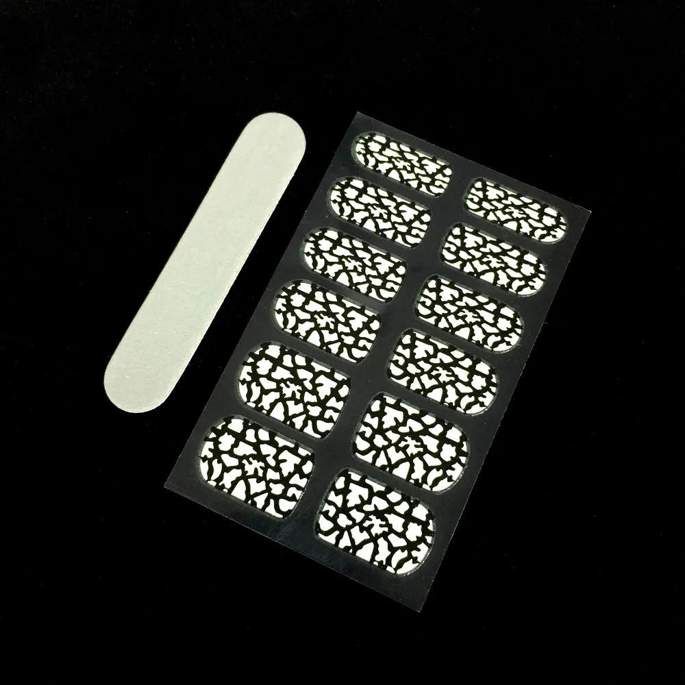Glow Crackle Nail Decals