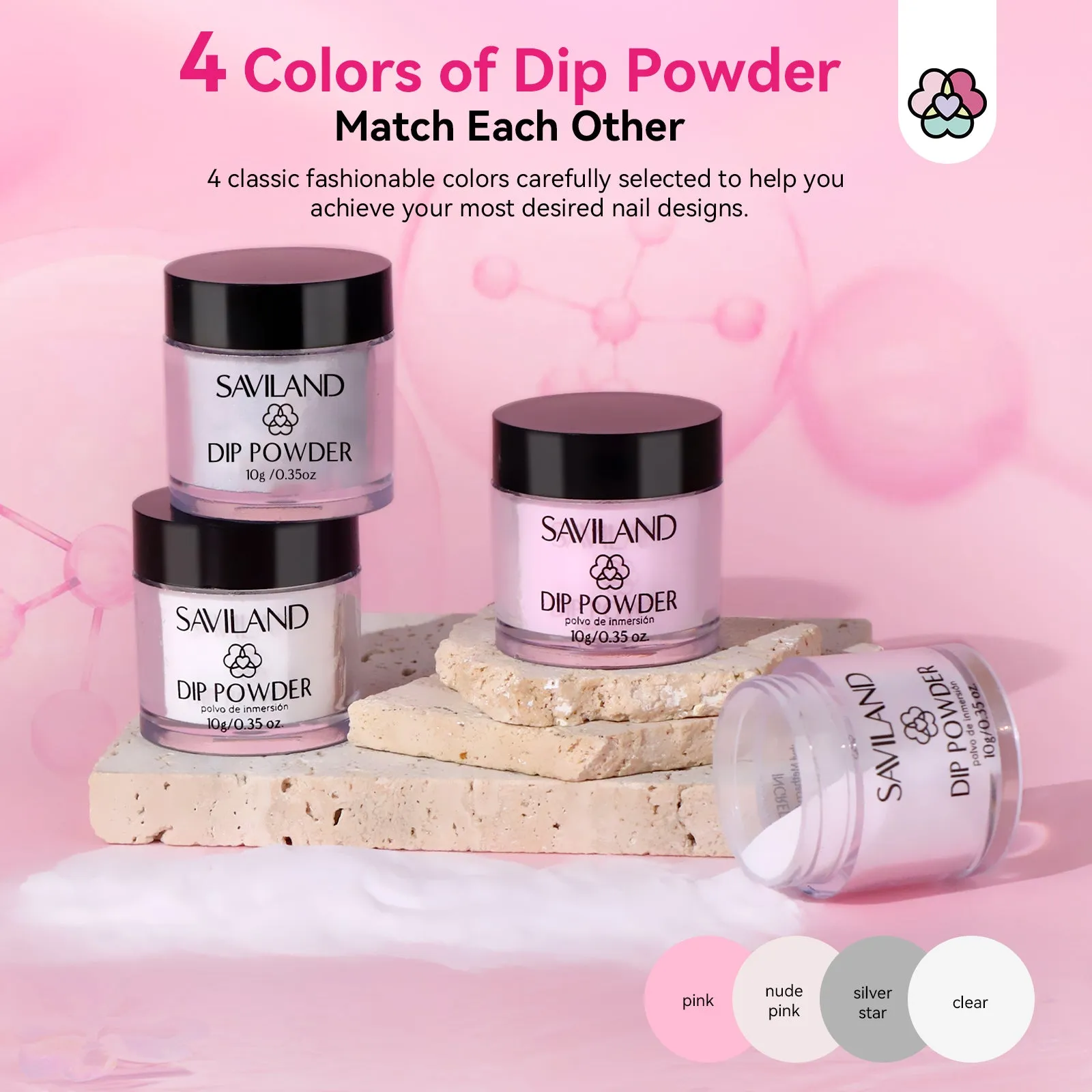 Keratin Dip Powder Nail Kit - 4 Colors Set