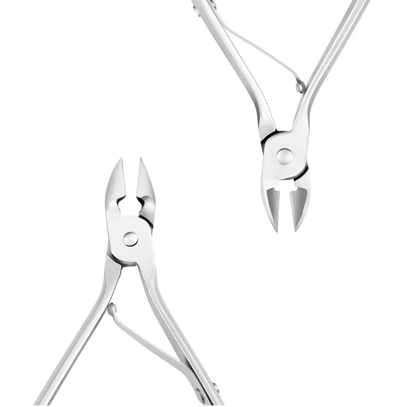 Manicure Implement 4-Piece Set Cuticle Nipper Double-Headed Steel Push Nipper for Removing Dead Skin Dead Skin File Manicure Repair Tools