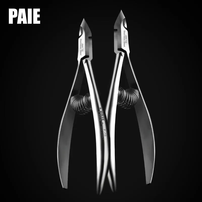 Manicurist Use Manicure Implement Cuticle Nipper Professional Exfoliating Repair Barbed Sharp Knife Edge Double Fork Dead Skin Clipper P-13