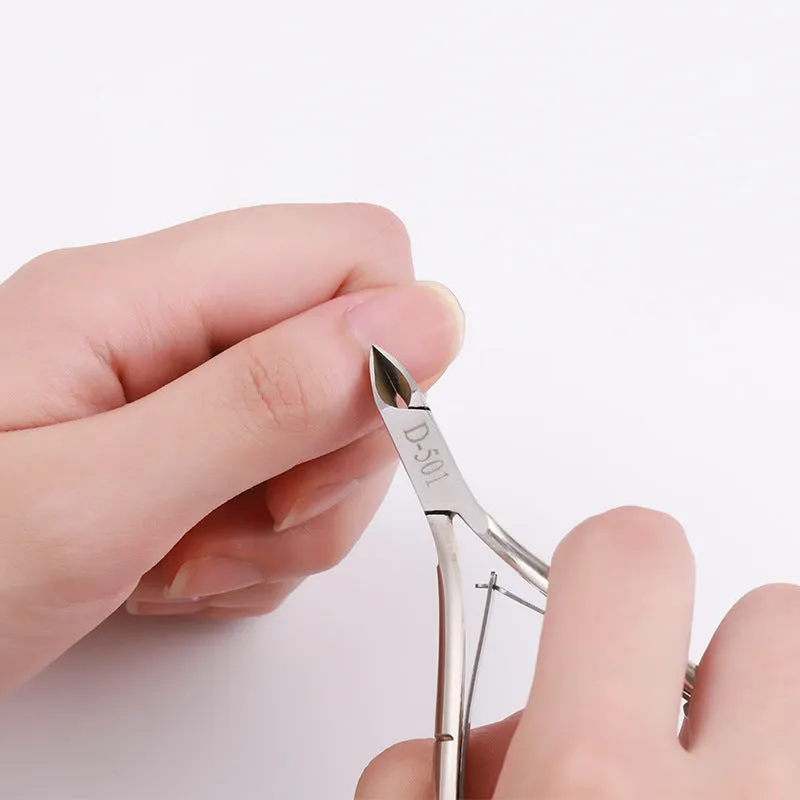 Nail Art Cuticle Nipper Exfoliating Barbed Fingernail Clipper Scissors Gold Silver Stainless Steel Manicure Implement