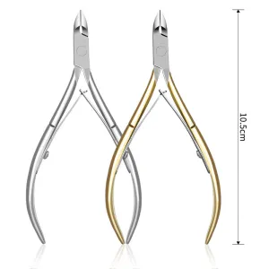 Nail Art Cuticle Nipper Exfoliating Barbed Fingernail Clipper Scissors Gold Silver Stainless Steel Manicure Implement