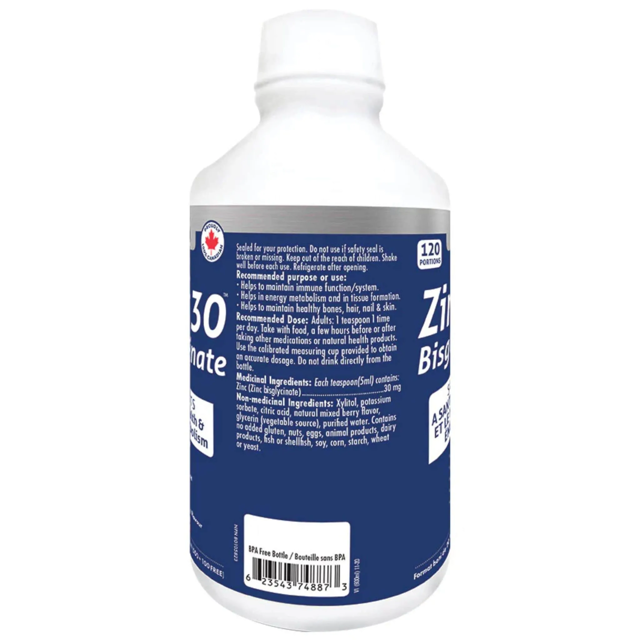 Naka Platinum Zinc 30 Bisglycinate, Supports Immune, Skin and Tissue Health, 600ml