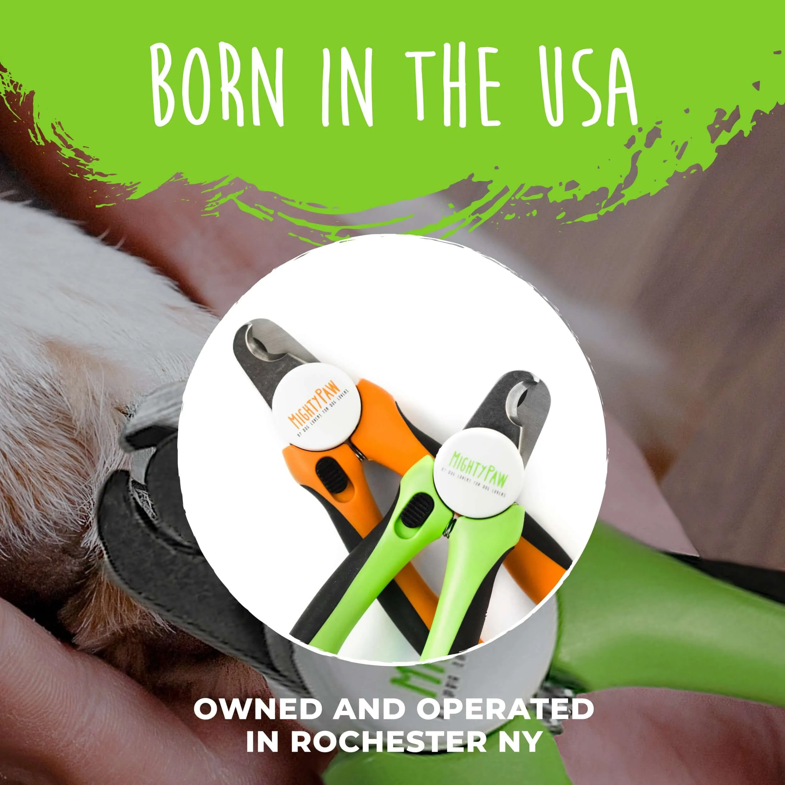 Professional Mighty Paw Dog Nail Clippers with Safety Guard & Locking Switch