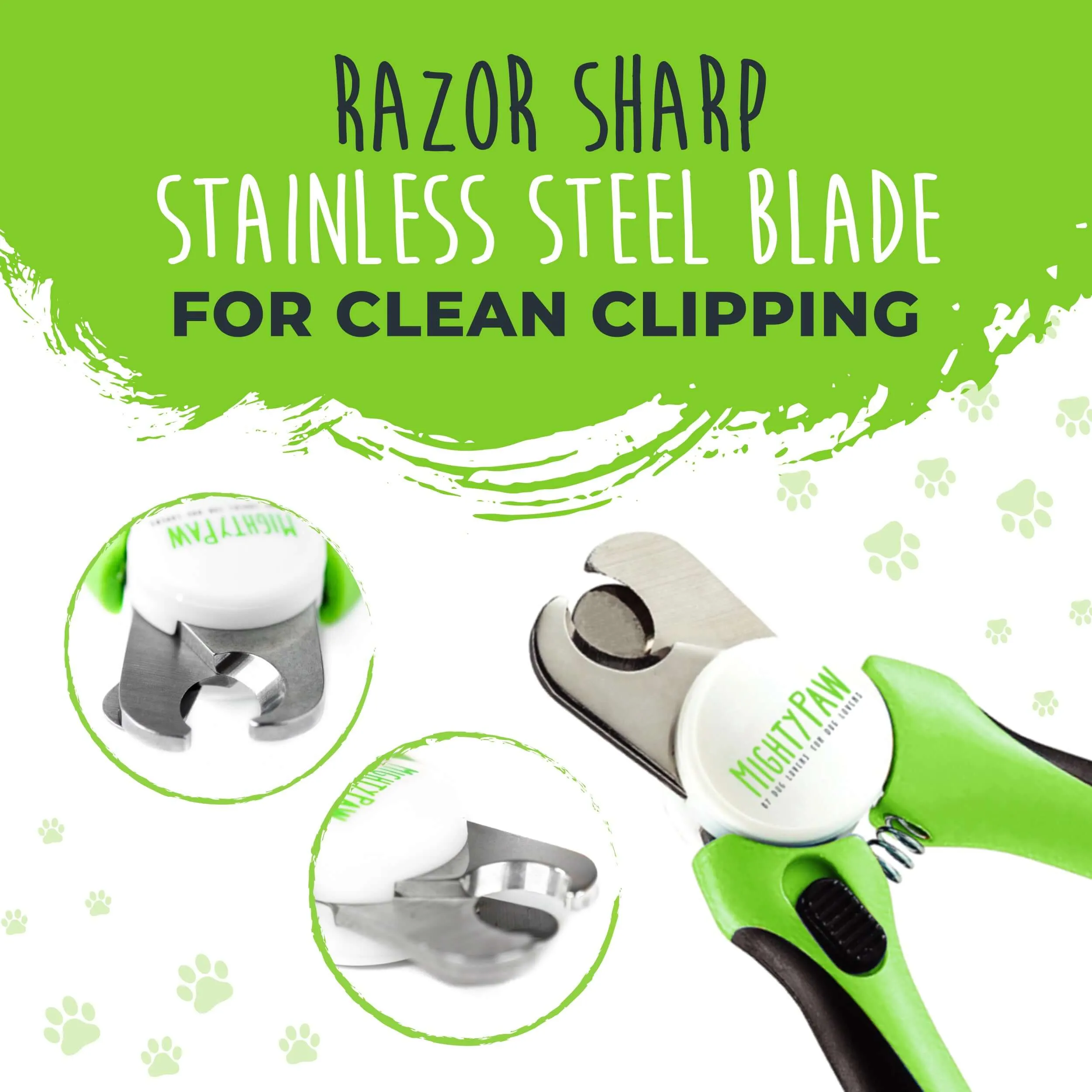 Professional Mighty Paw Dog Nail Clippers with Safety Guard & Locking Switch