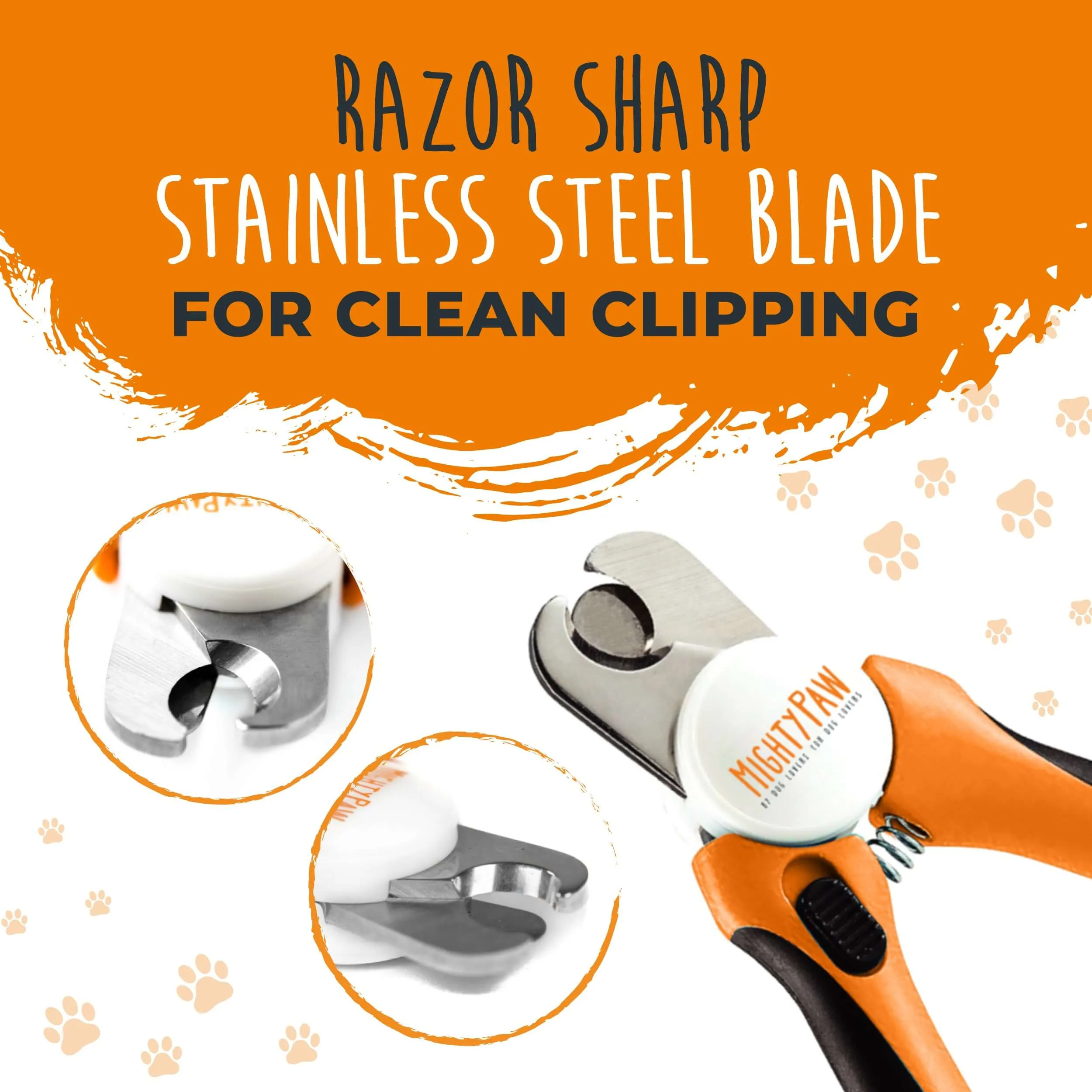 Professional Mighty Paw Dog Nail Clippers with Safety Guard & Locking Switch