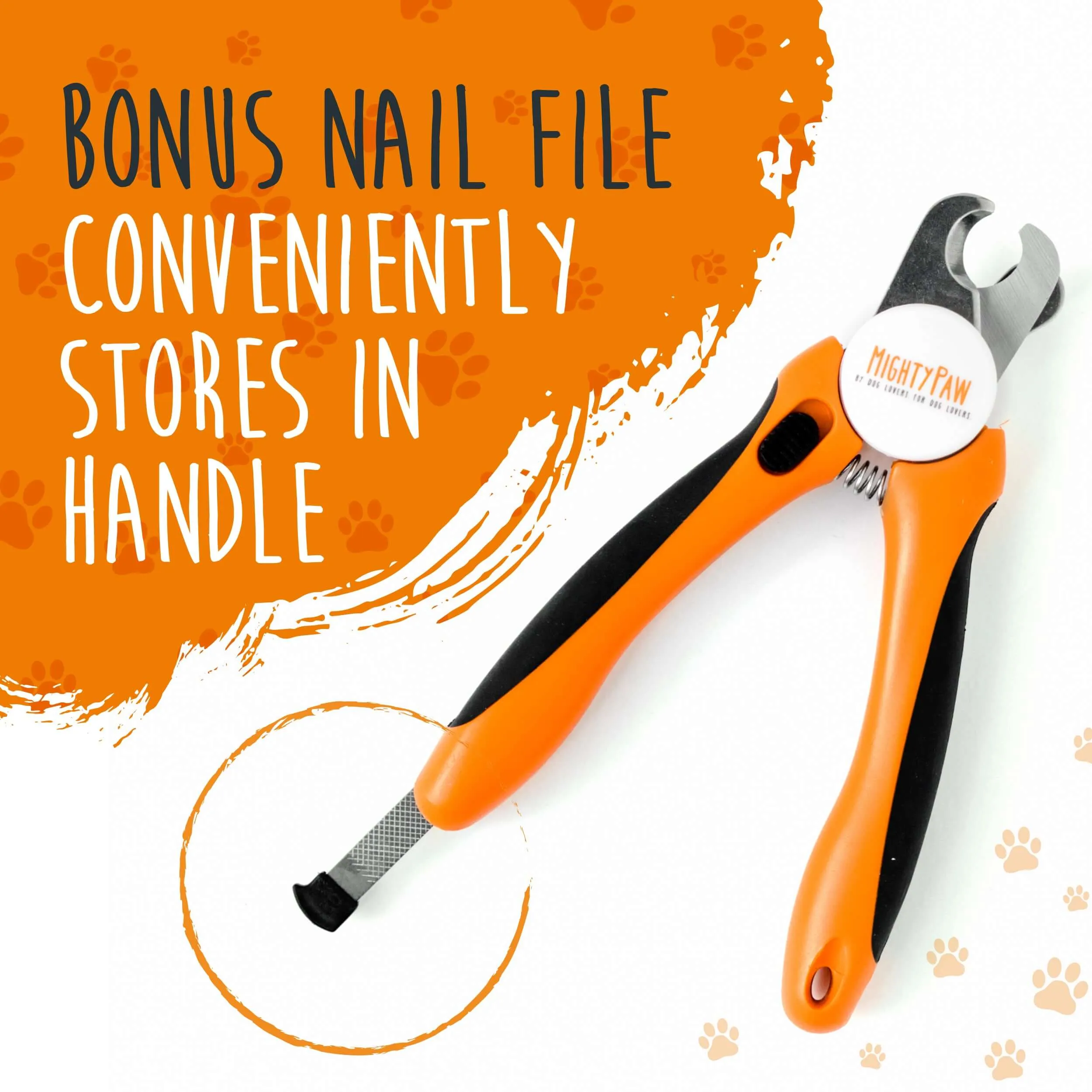 Professional Mighty Paw Dog Nail Clippers with Safety Guard & Locking Switch