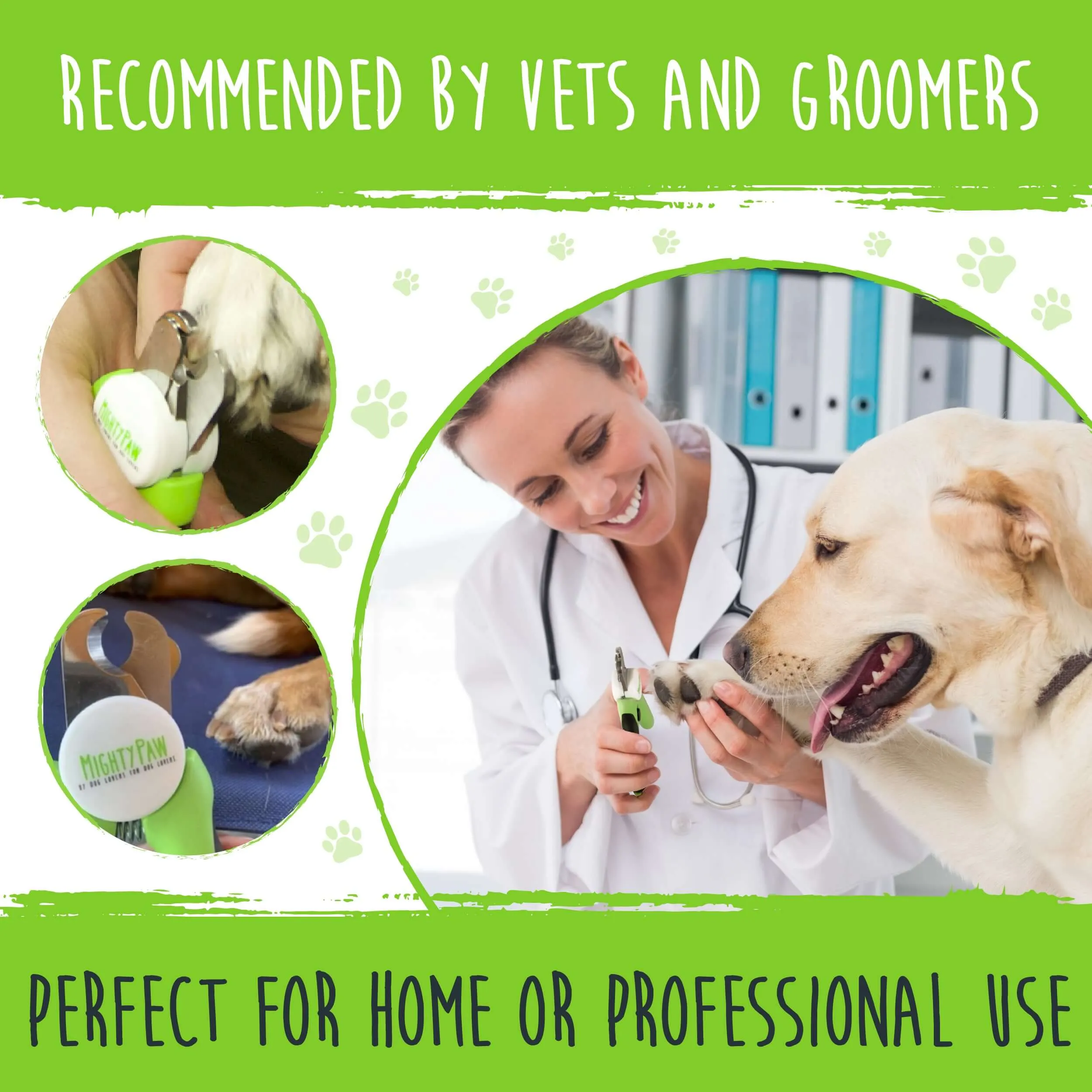 Professional Mighty Paw Dog Nail Clippers with Safety Guard & Locking Switch