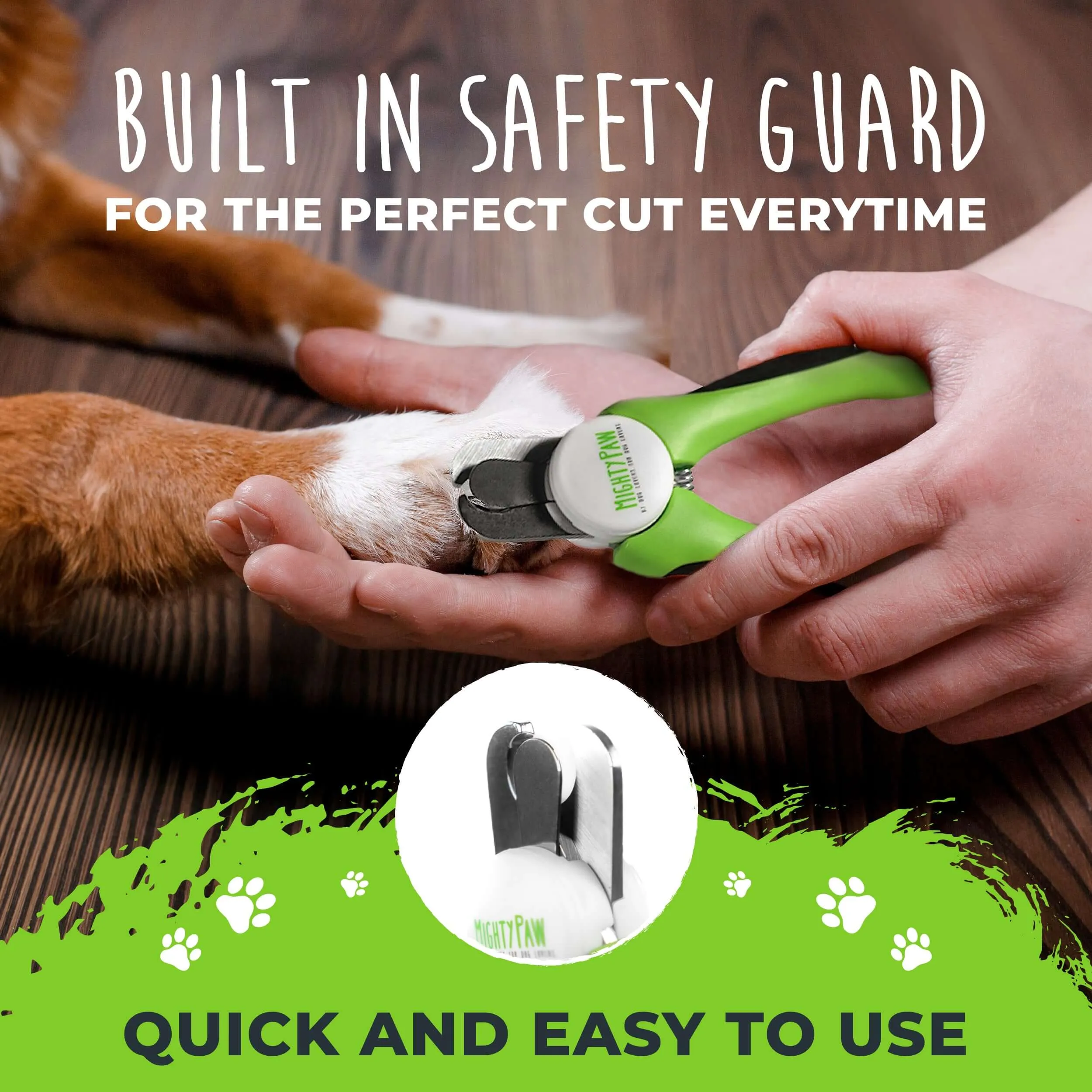 Professional Mighty Paw Dog Nail Clippers with Safety Guard & Locking Switch