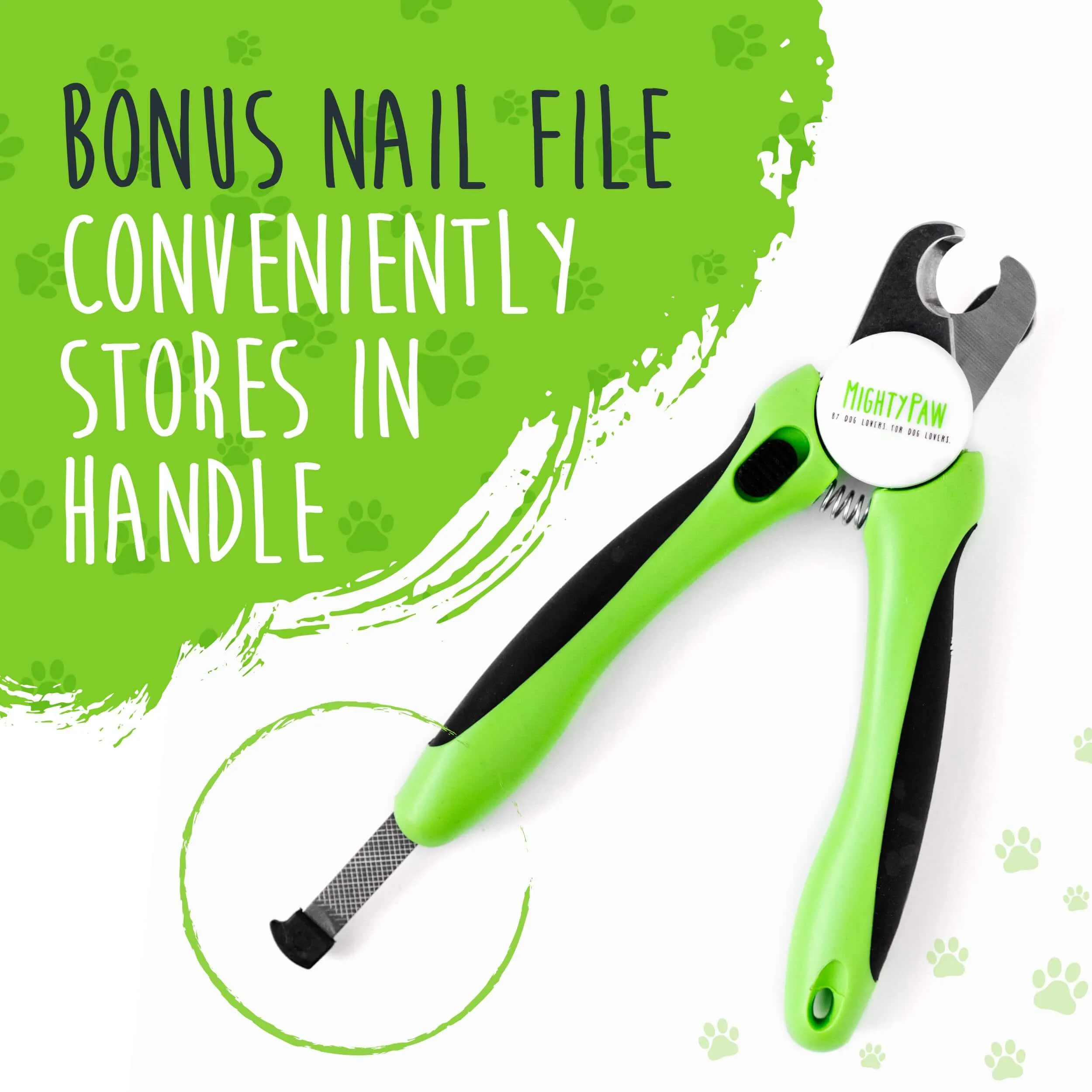 Professional Mighty Paw Dog Nail Clippers with Safety Guard & Locking Switch