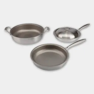 Zero-Toxic 6 Piece Cookware SET (3 pans   3 lids)