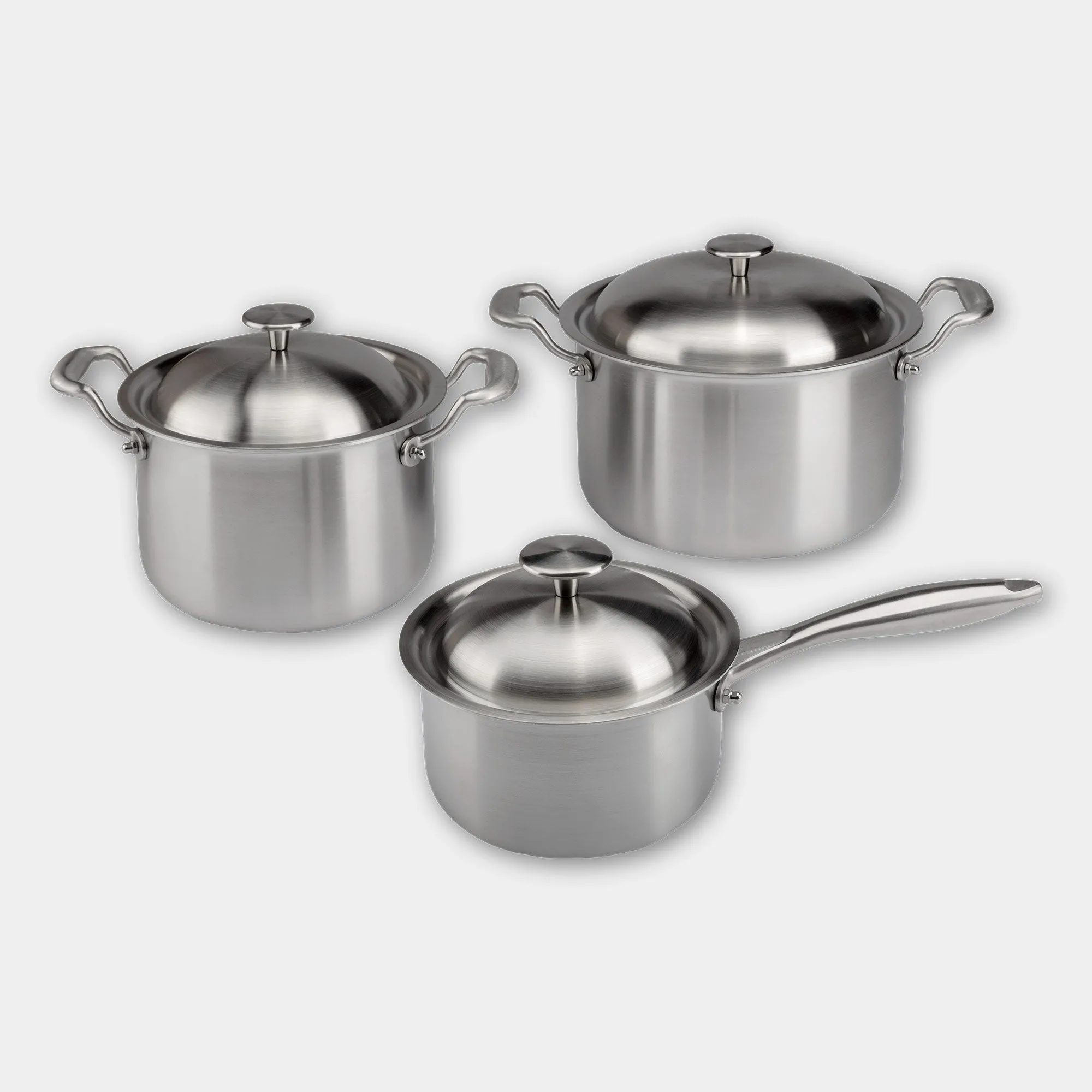 Zero-Toxic 6 Piece Cookware SET (3 Pieces   3 Lids)