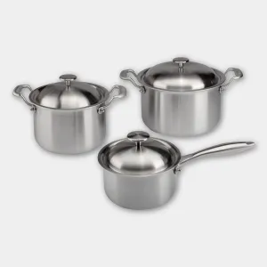 Zero-Toxic 6 Piece Cookware SET (3 Pieces   3 Lids)
